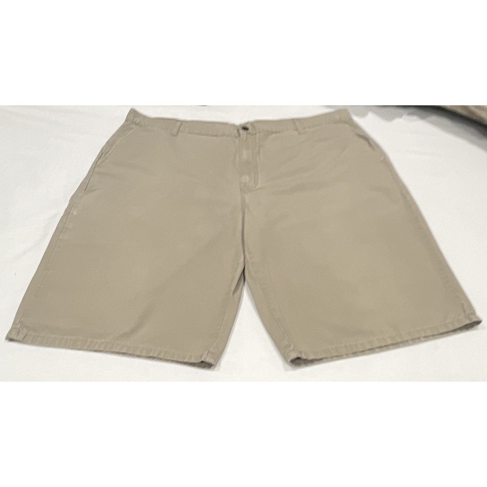 Dickies Men's Chino Shorts 42 Flat Front Pockets Cotton Zip Beighe Khaki Casual